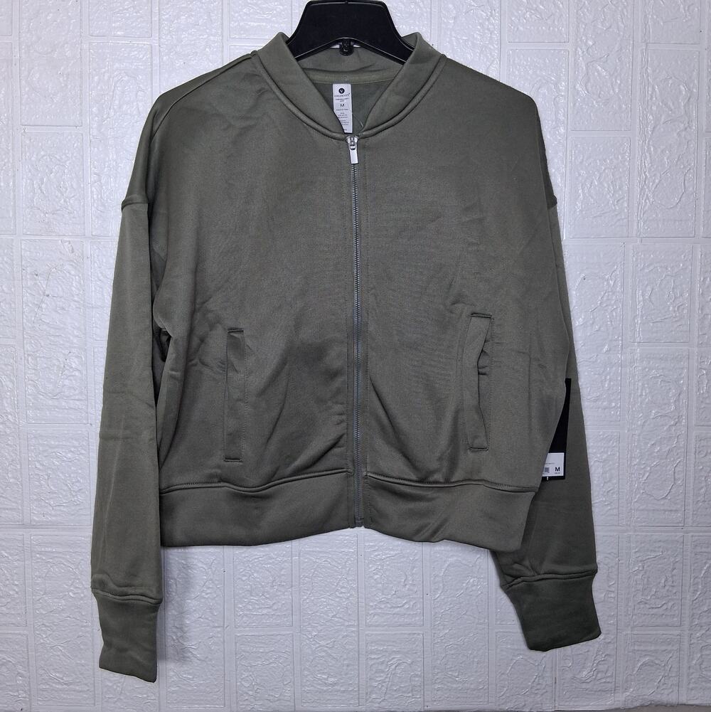 Velocity Scuba Fleece Varsity Jacket Mulled Basil Green M NWT $68